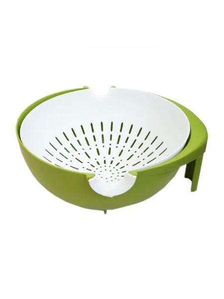 Універсальна миска &ndash; дуршлаг Mesh Strainer Drain Basket ∙ Господарський силіконовий кошик зі зливом 2в1 20113677 фото