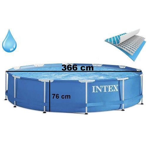Каркасний басейн Intex 28210 (366х76 см) адаптер для зливу води I28210 фото