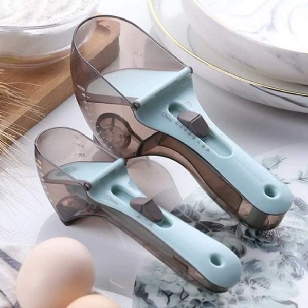 Регульовані пластикові мірні ложки 2 штуки Adjustable measuring spoon mu8873567 фото