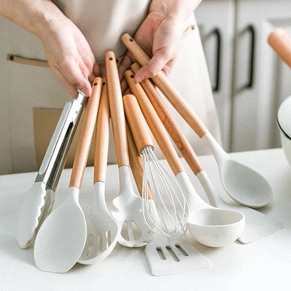 Набір кухонного приладдя силіконовий Kitchen Set RB-2239 білий (12 предметів) RB2239\7 фото