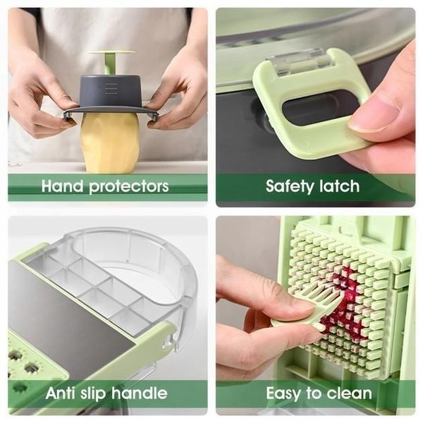 Овочерізка з контейнером Vegetable Cutter 9 в 1 AS2439 фото