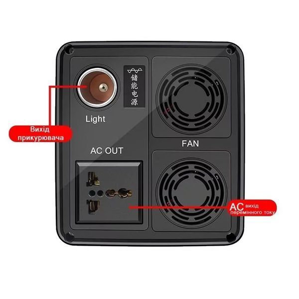 Зарядна станція Yachu 12,8V/12Ah/200W Повербанк із розеткою 220В | Інвертор акумуляторний MU96363 фото