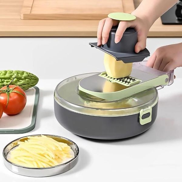 Овочерізка з контейнером Vegetable Cutter 9 в 1 AS2439 фото