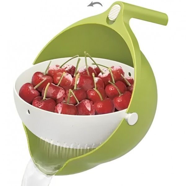 Універсальна миска &ndash; дуршлаг Mesh Strainer Drain Basket ∙ Господарський силіконовий кошик зі зливом 2в1 20113677 фото