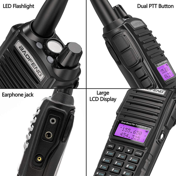 Двохдіапазонна рація Baofeng BF-UV82 VHF/UHF 8 Вт до 10 км + зарядна станція 5095079 фото