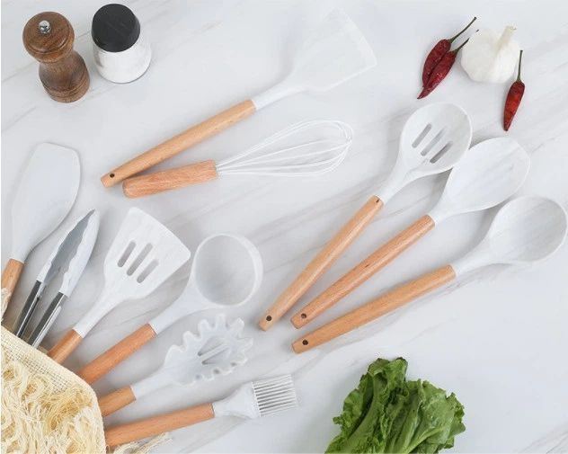 Набір кухонного приладдя силіконовий Kitchen Set RB-2239 білий (12 предметів) RB2239\7 фото