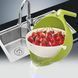 Універсальна миска &ndash; дуршлаг Mesh Strainer Drain Basket ∙ Господарський силіконовий кошик зі зливом 2в1 20113677 фото 2