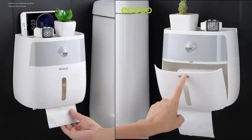 Тримач для туалетного паперу паперових рушників Towel Holder Ecoco 20524 фото