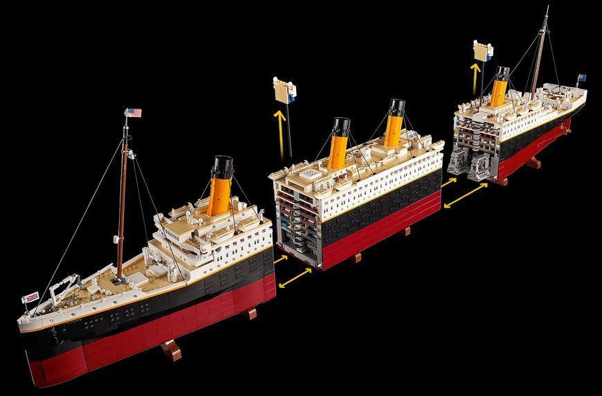 Блоковий конструктор Титанік 1.15 метра, 9090PCS AZ-1157 фото
