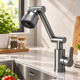 Поворотный смеситель Faucet с аэратором / Кран-трансформер 360&deg; G6592 фото
