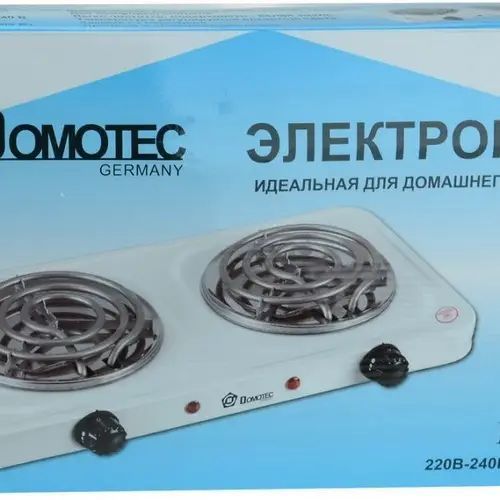 Електроплита спіральна Domotec HP-200 B, настільна електрична плитка sa90552 фото