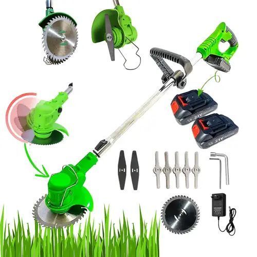 Газонокосарка на 24V з двома акумуляторами GZ-01 Ручна газонокосарка для покосу трави M16314 фото
