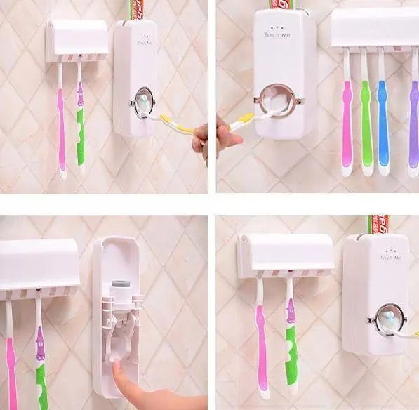 Тримач-диспенсер для зубної пасти та щіток Toothbrush sterilizer автоматичний 5090212113 фото