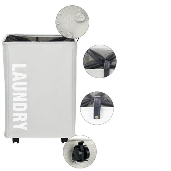 Тканинний кошик для білизни з ручками ROLLING BAG AND243, ящик для білизни 205243 фото
