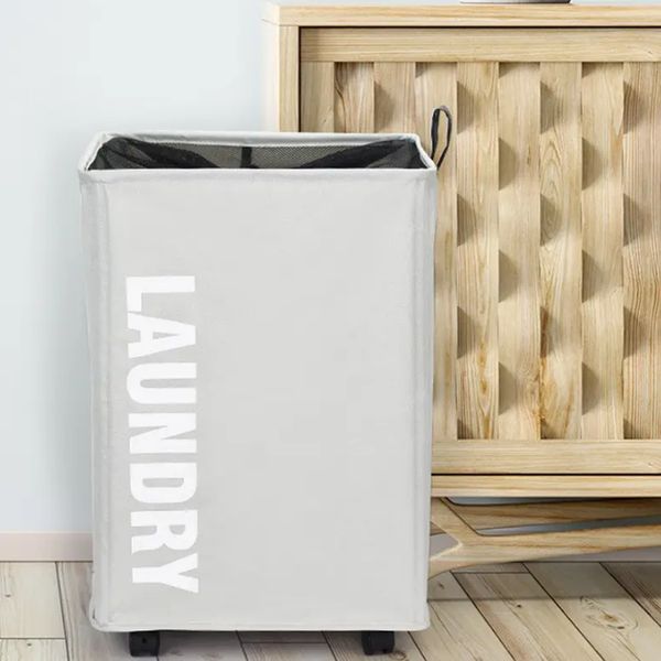 Тканинний кошик для білизни з ручками ROLLING BAG AND243, ящик для білизни 205243 фото