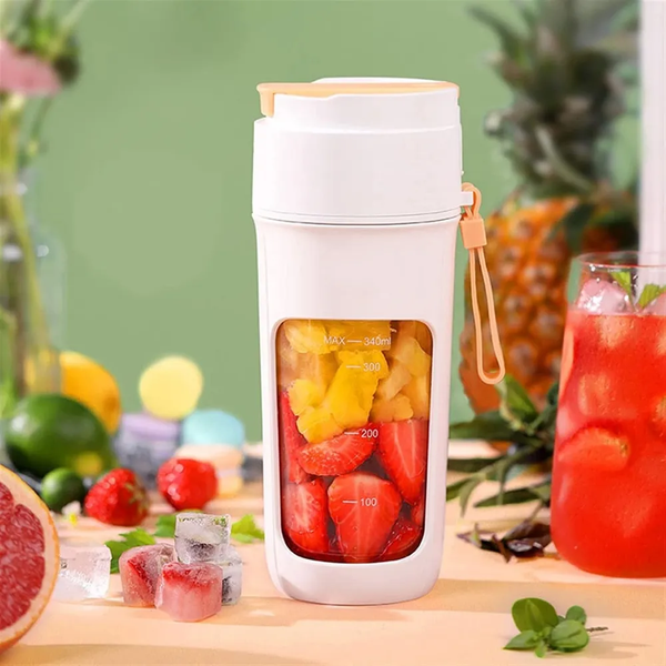 Блендер на акумуляторі для коктейлів та фрешів міні JUICER KS-FSV8 W14 M М16093 фото