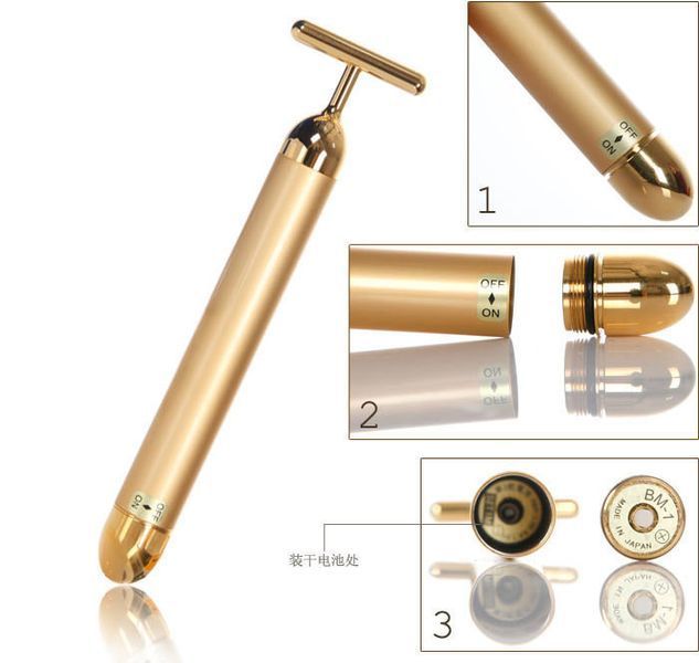 Іонний вібромасажер для обличчя Energy Beauty Bar REVOSKIN Gold pr3920404 фото