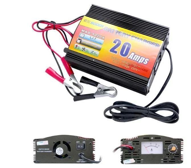 Зарядний пристрій акумулятора UKC Battery Charger 20A MA 1220A black sp54545 фото