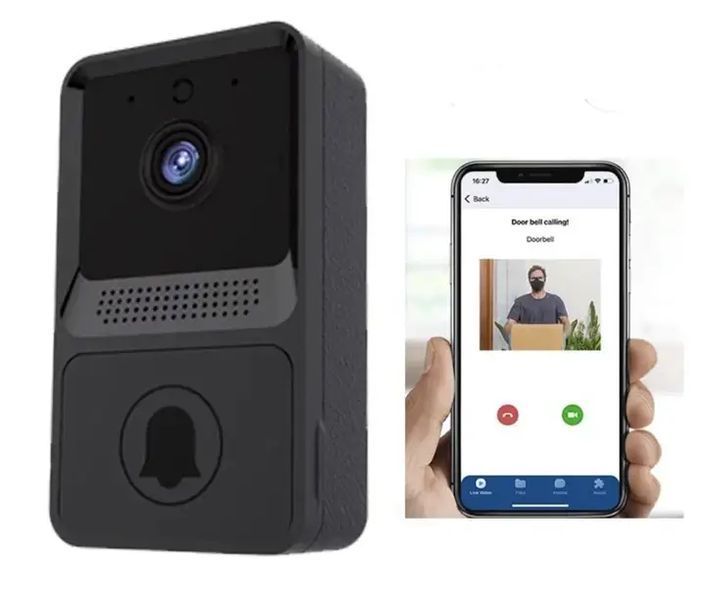 Бездротовий дверний WIFI дзвінок з камерою Mini Doorbell Міні-домофон для дому 2128590 фото