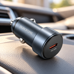 Адаптер CAR BZ32A Fresh PD30W+QC3.0 / Зарядное устройство для автомобиля / Прикуриватель переходник - Type-C sp10745 фото