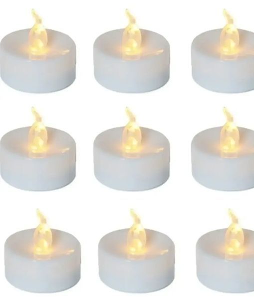 Набір електронних світлодіодних свічок на батарейках, 24 шт 50924 фото