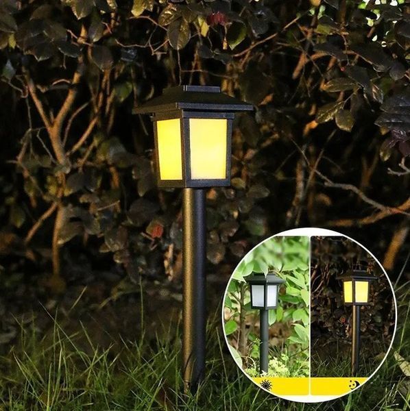 Садовий ліхтар на сонячній батареї Квадрат LED 26 см 6 WW Білий теплий 2019018 фото