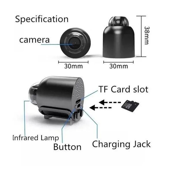 Портативная камера с ночной съемкой 1080P, X5 Mini / Мини Wi-Fi камера с удаленным доступом AZ-1155 фото