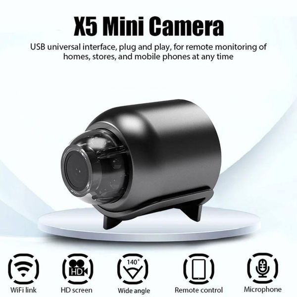 Портативная камера с ночной съемкой 1080P, X5 Mini / Мини Wi-Fi камера с удаленным доступом AZ-1155 фото