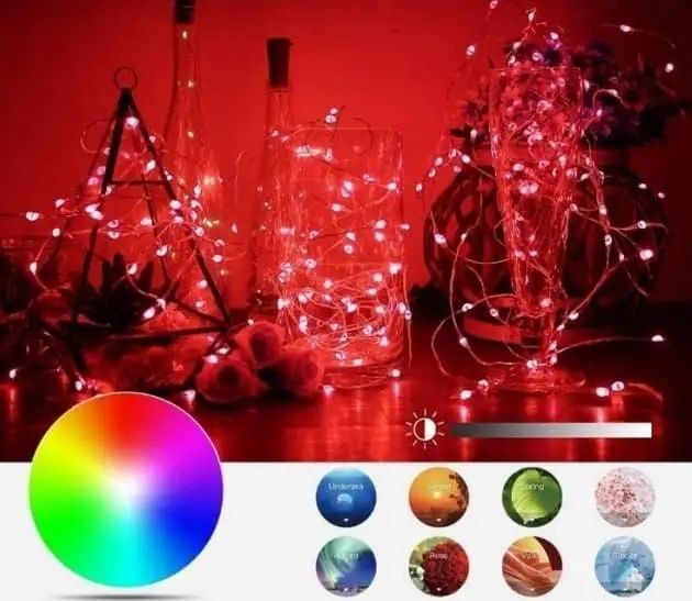 Новорічна розумна світлодіодна гірлянда Encora Xmas Lights, 100LED, 10М з керуванням через Bluetooth 2124077 фото