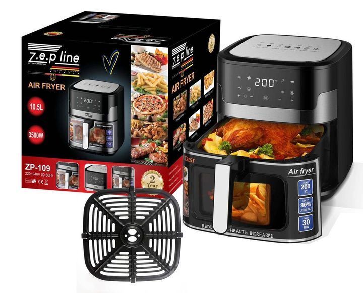 Фритюрниця без олії Zepline ZP-109 3500W сенсорна аерофрітюрниця мультипіч безмасляна з таймером 10,5л ZP-109 фото