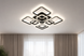 Люстра светодиодная 120Вт 3000-6500K / Потолочный металлический светильник X-593 + пульт ДУ 58.5х58.5х11.5см 5094866 фото 1