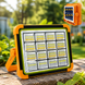 Аккумуляторный прожектор PowerBank с солнечной панелью / Светодиодный Solar LED фонарь 2400mAh 2019937 фото 1