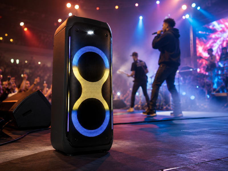 Портативна акустика ZXX-5580 / Колонка з Bluetooth для караоке з мікрофонами / Акумуляторна колонка з RGB-підсвічуванням FM та TWS sp9192 фото