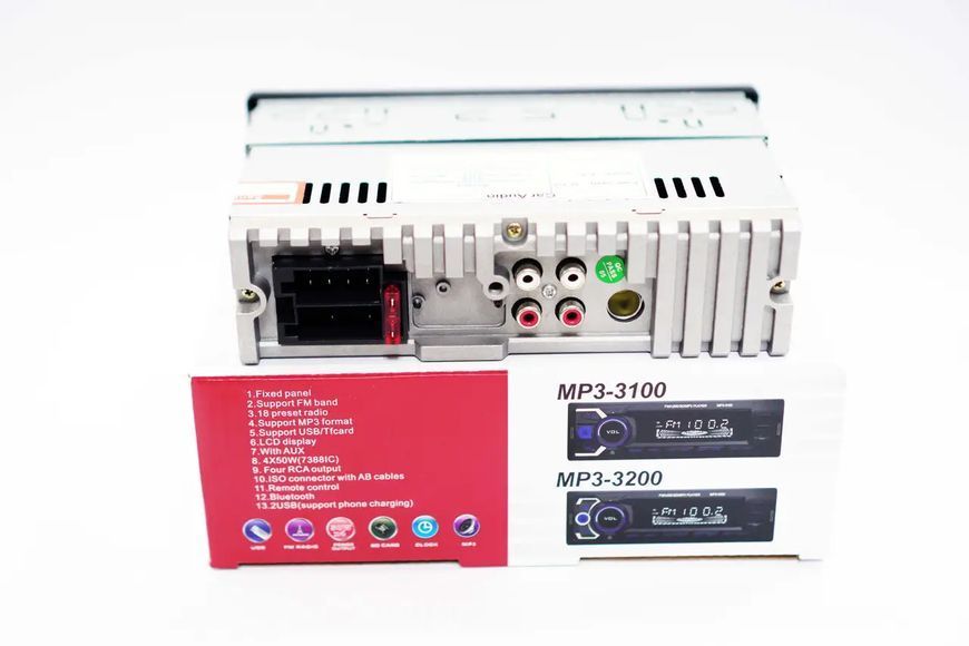 Автомагнітола 3100 Bluetooth+2xUSB+microSD+AUX 4x50W sp8475 фото