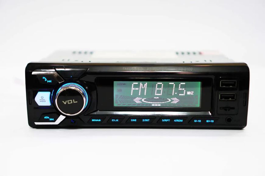 Автомагнітола 3100 Bluetooth+2xUSB+microSD+AUX 4x50W sp8475 фото