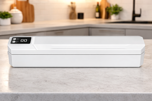 Вакуумний пакувальник пакетів Vacuum Sealer / Автоматичний побутовий вакууматор з пакетами, вакуумайзер для пакування та зберігання їжі G5878 фото