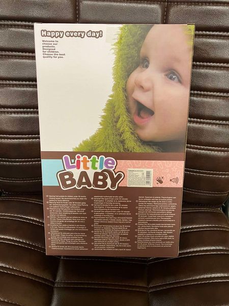 Лялька пупс, що розмовляє з пляшечкою та серветками Little Baby 10565 фото