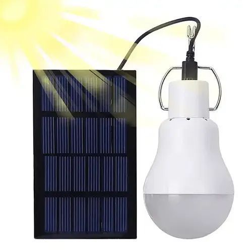 Лампа світлодіодна акумуляторна VHG CL-028 із сонячною панеллю 10Вт 5600K 6В Led Solar Emergency Bulb(8423) sp524120 фото