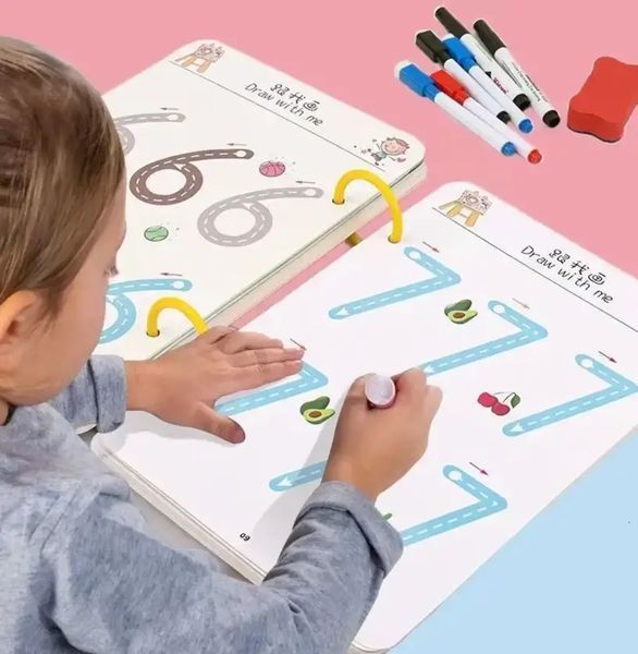 Розвиваюча книга Монтесорі Busy Book пиши-прай Stroke Line dot to dot 30 аркушів (60 завдань), від 2 років MA-331 фото