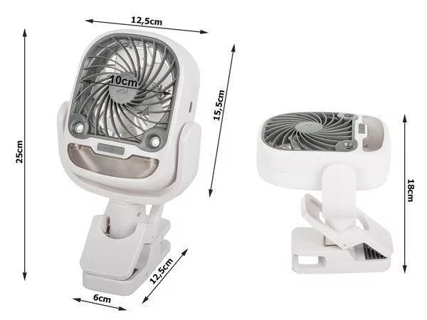 Настільний вентилятор, зволожувач повітря з роз'ємом, USB RGB 2в1 141452 фото