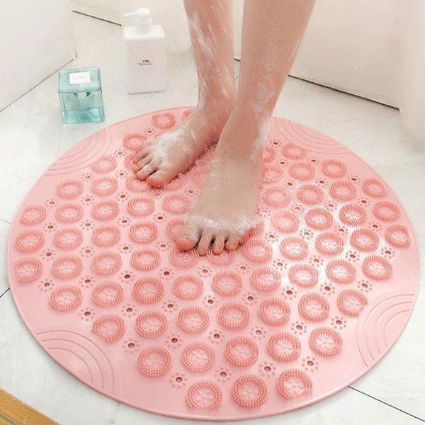 Круглий нековзний килимок для душу Massage Foot Rad зі щіткою для стоп 205332131258 фото