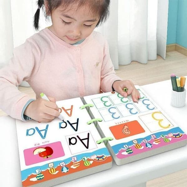 Розвиваюча книга Монтесорі Busy Book пиши-прай Stroke Line dot to dot 30 аркушів (60 завдань), від 2 років MA-331 фото