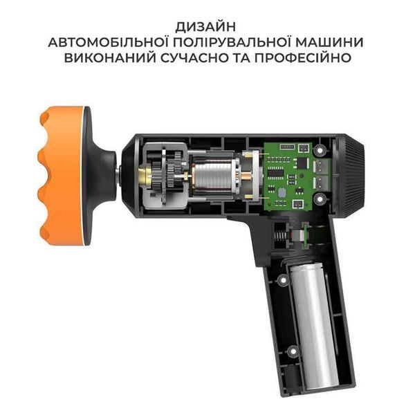 Ручна машина для полірування Lesko LY-02 для авто акумуляторна для полірування чищення машини 3 диска USB 2054266 фото