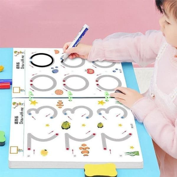 Розвиваюча книга Монтесорі Busy Book пиши-прай Stroke Line dot to dot 30 аркушів (60 завдань), від 2 років MA-331 фото