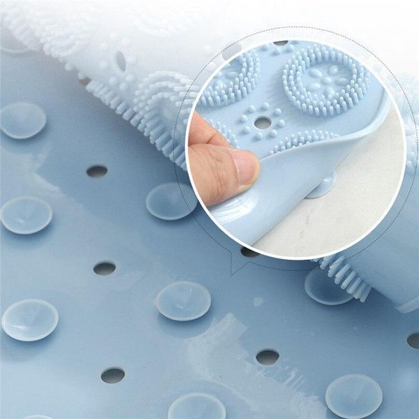 Круглий нековзний килимок для душу Massage Foot Rad зі щіткою для стоп 205332131258 фото