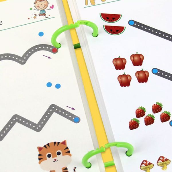 Розвиваюча книга Монтесорі Busy Book пиши-прай Stroke Line dot to dot 30 аркушів (60 завдань), від 2 років MA-331 фото
