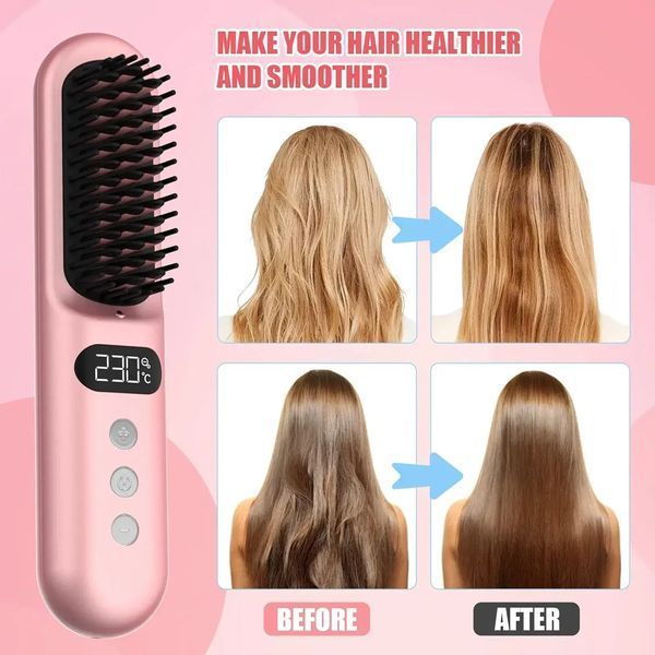Випрямляюча щітка для укладання волосся Gabrella Hair Straightener Brush 2019066 фото