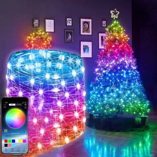 Світлодіодна розумна гірлянда Smart LED 20м IP65 з Bluetooth для ялинки від USB 20м G5854 фото