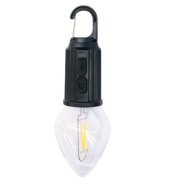 Лампочка з акумулятором + карабін, від USB, BL HK-169B / Підвісна LED лампочка / Ліхтар для кемпінгу sp9562 фото