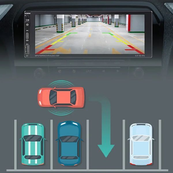 Універсальна магнітола в авто 6288-A 6.9'' (4+64GB) With Carplay з пультом 1din 2396288W фото